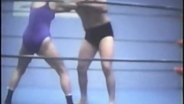 Mixed ring Wrestling. Vintage 1