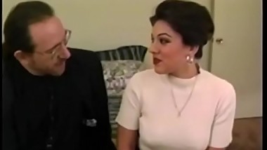 Handsome vintage babe is eager to bounce on rock solid cock